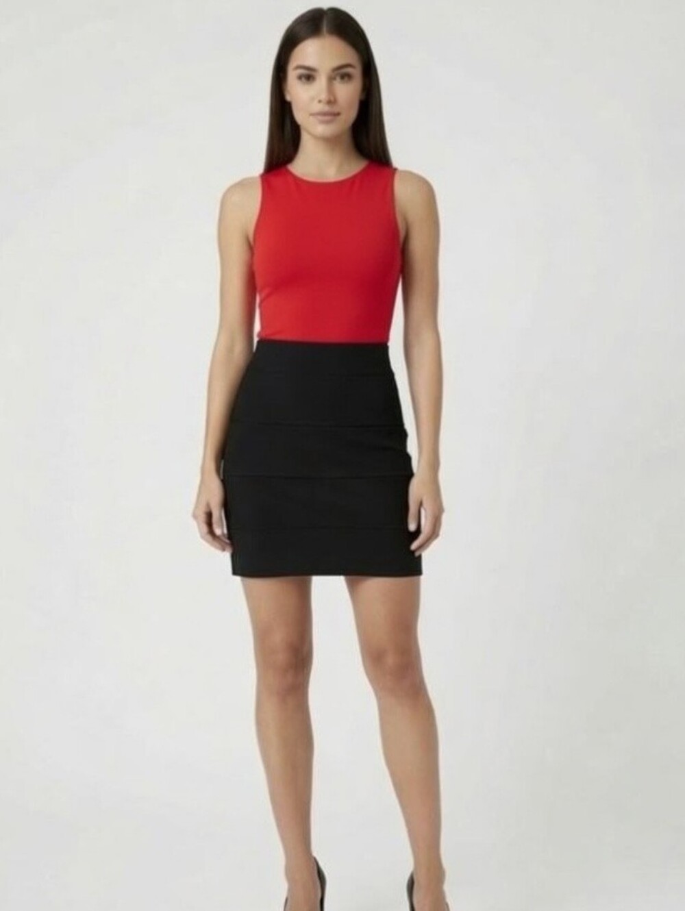 BCBGMaxAzria Bandage Black Fitted Mini Skirt. NWOT. Ladies Small.